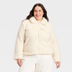 NWT - Universal Thread Cream Sherpa Jacket - 2X